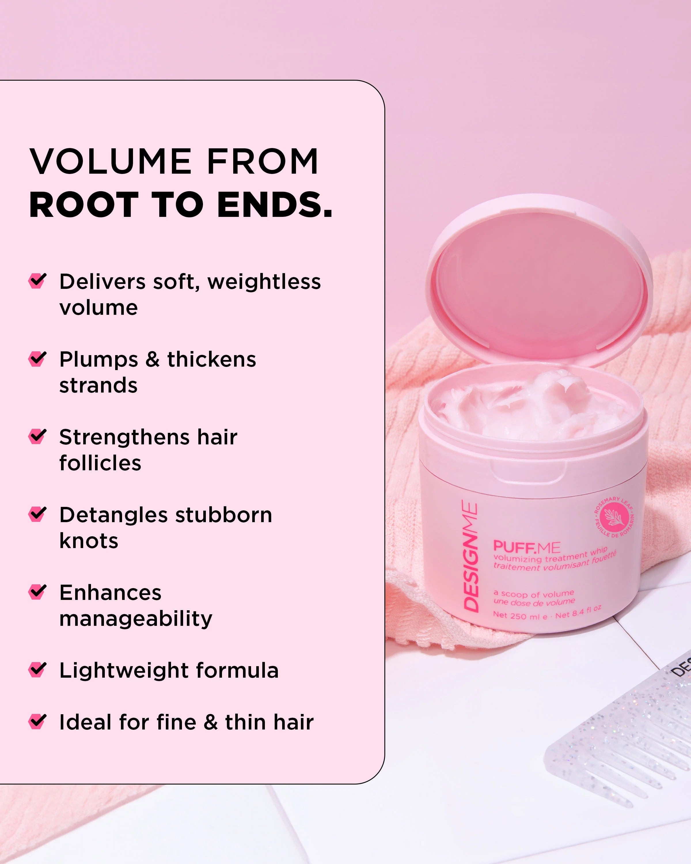 PUFF.ME • VOLUMIZING TREATMENT WHIP MASK 90ML