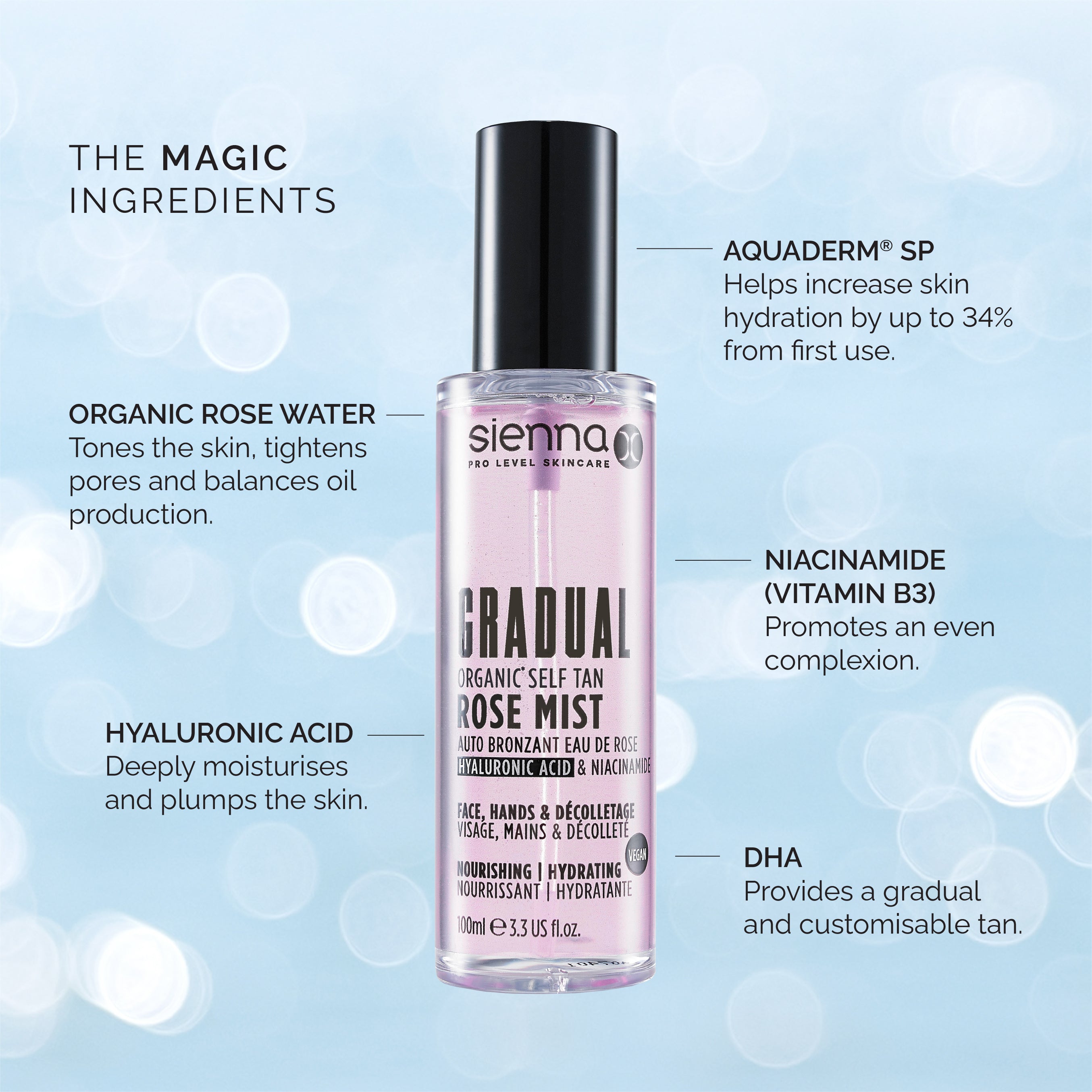 Gradual Organic* Self Tan Rose Mist